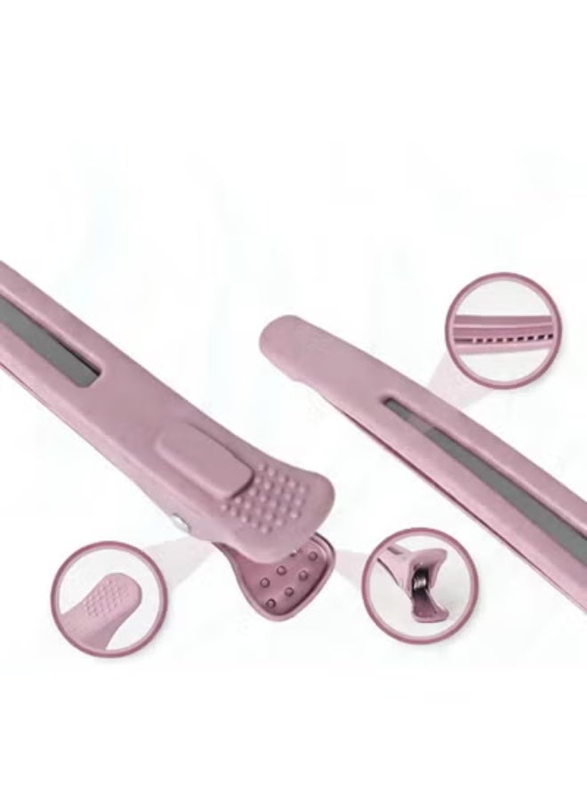 4pcs مقاطع الشعر لتصميم القسم, لا التجاعيد البط فاتورة مقاطع الشعر مع فرقة السيليكون, مقاطع تصميم الشعر, مقاطع الأسطوانة الشعر, مقاطع قطع الشعر, موراندي - Image 2